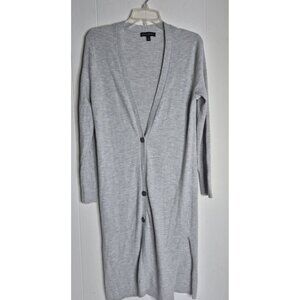 Banana Republic Long Sleeve Button Up Cardigan Women's Size L Split Sides Long